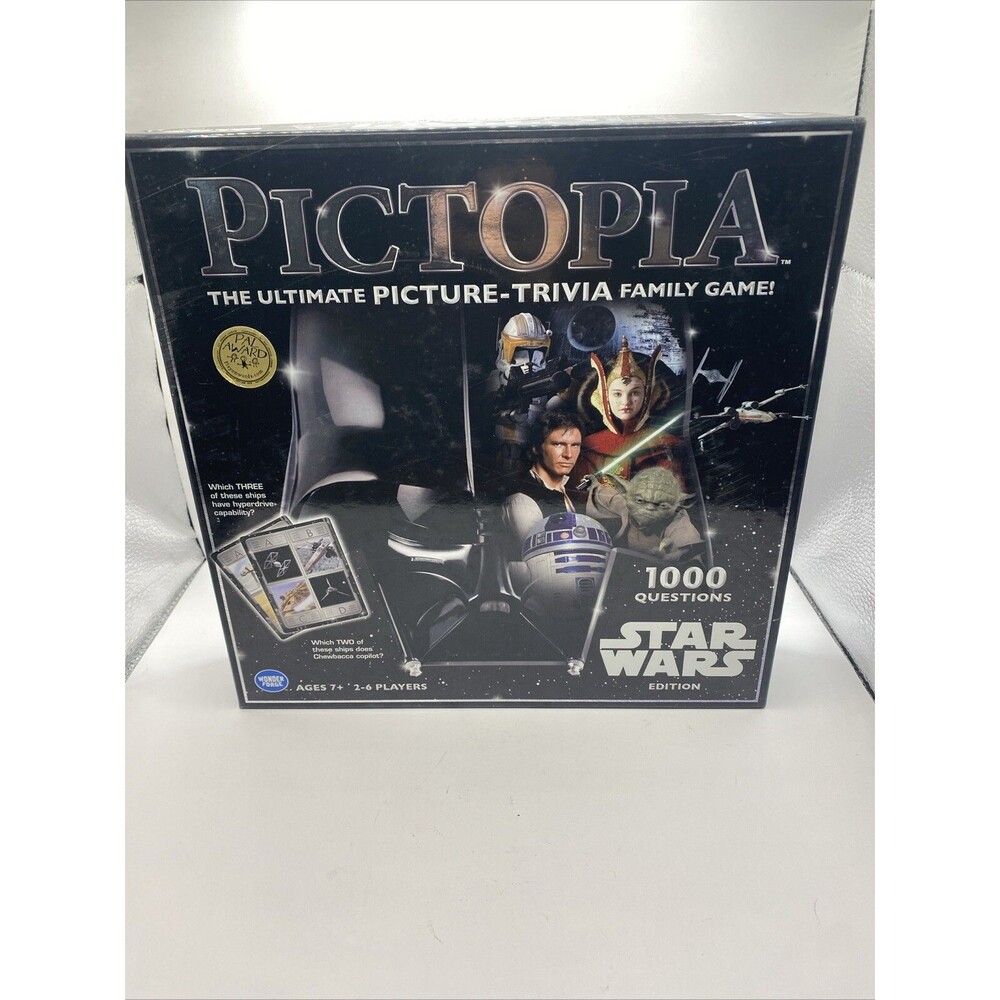 Star Wars Pictopia Picture Trivia Family Game COMPLETE Wonder Forge 2015